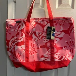 Large Land’s End cordura tote with inside zippered pouch.